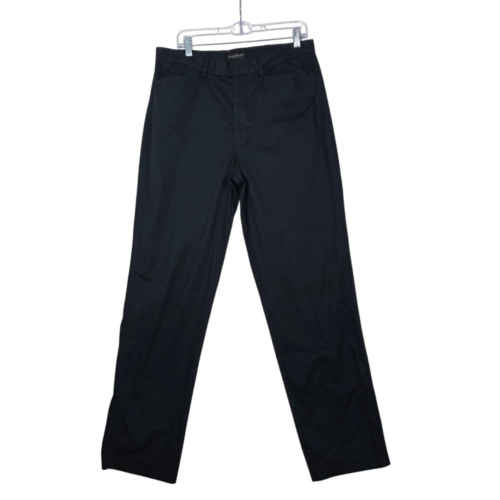Banana Republic Pants Black Cotton Stretch Straight Leg 34L Office, Career